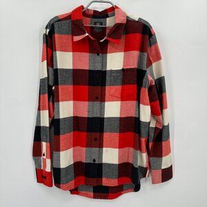 Backcountry Men's Fendler Light Flannel Button Down Shirt sz XL Red Plaid